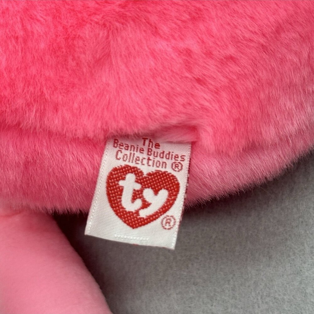 Pinky Flamingo Plush 1998 17" Bird Stuffed Toy Vintage TY Beanie Buddy - Picture 8 of 11